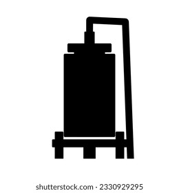 Depósito de agua del icono del vector sobre fondo blanco color negro de la forma de la silueta