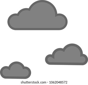 vector icon weather dark clouds