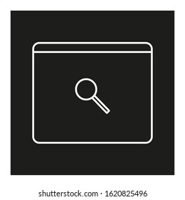 vector icon, web browser form