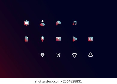 Vector Icon Web With Dark Background