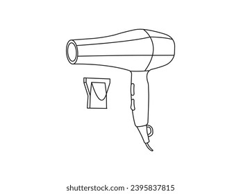 vector icon for web design Outline. line vector icon isolated on white background hair dryer. outline illustration eps10.