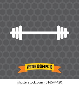 Vector Icon of Weight  on Dark Gray Background. Eps.10.