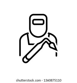 Vector icon for welder