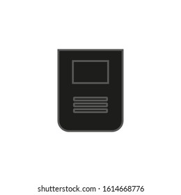 vector icon of welder mask, with simple shapes