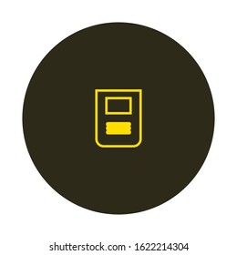 vector icon of welder mask, with simple shapes