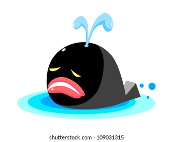 vector icon whale