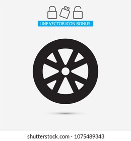 Vector icon wheel 10 EPS