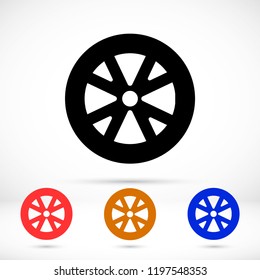 Vector icon wheel 10 EPS