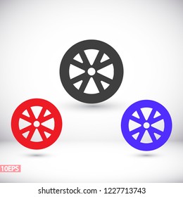 Vector icon wheel 10 EPS