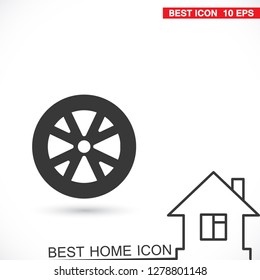 Vector icon wheel 10 EPS