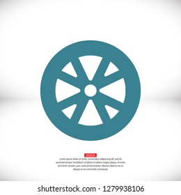 Vector icon wheel 10 EPS