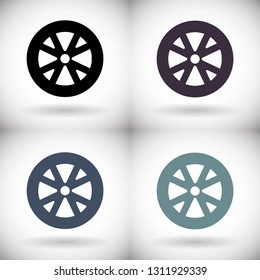 Vector icon wheel 10 EPS