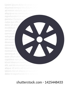 Vector icon wheel 10 EPS . Lorem Ipsum Illustration design