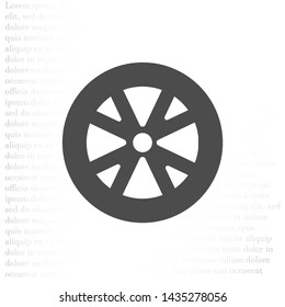 Vector icon wheel 10 EPS . Lorem Ipsum Illustration design