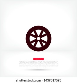 Vector icon wheel 10 EPS . Lorem Ipsum Illustration design