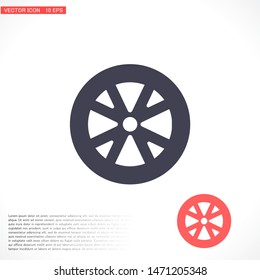 Vector icon wheel 10 EPS . Lorem Ipsum Illustration design