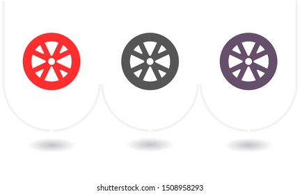 Vector icon wheel 10 EPS . Lorem Ipsum Illustration design