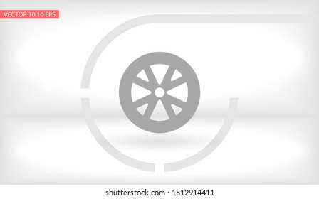 Vector icon wheel 10 EPS . Lorem Ipsum Illustration design