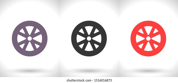 Vector icon wheel 10 EPS . Lorem Ipsum Illustration design