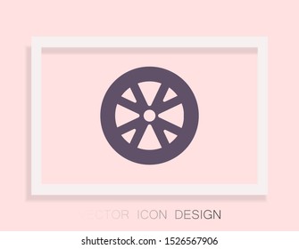 Vector icon wheel 10 EPS . Lorem Ipsum Illustration design