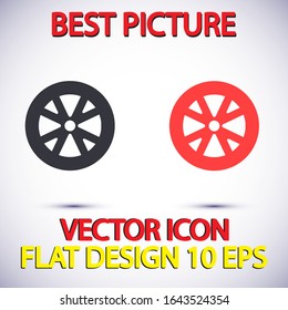 Vector icon wheel 10 EPS . Lorem Ipsum Illustration design