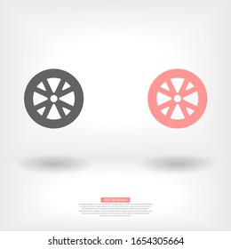 Vector icon wheel 10 EPS . Lorem Ipsum Illustration design