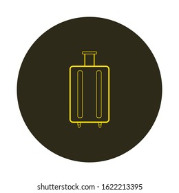 vector icon with wheel suitcase shape