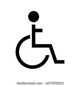 Vector icon for wheelchair users.