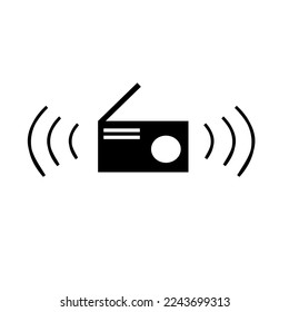Vektorsymbol beim Einschalten des Radios.