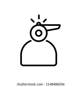 Vector icon for whistleblower