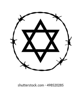  vector icon. white background logo tattoo. barbed wire