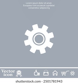 Vector icon of white color on a gray background