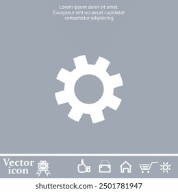 Vector icon of white color on a gray background
