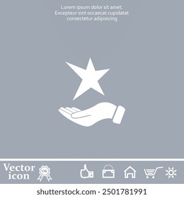 Vector icon of white color on a gray background