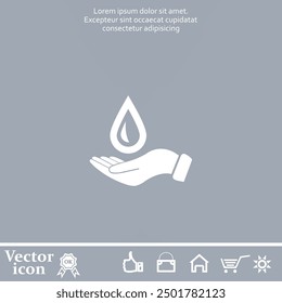 Vector icon of white color on a gray background