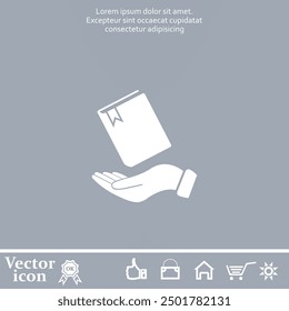 Vector icon of white color on a gray background