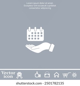 Icono de Vector de color blanco sobre un fondo gris