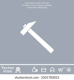 Vector icon of white color on a gray background