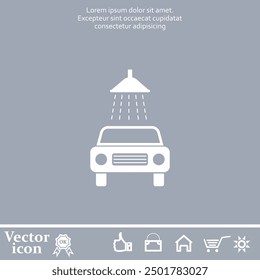 Vector icon of white color on a gray background