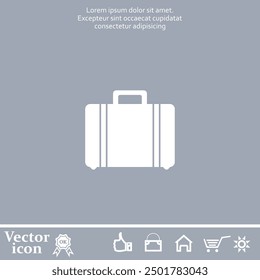 Vector icon of white color on a gray background