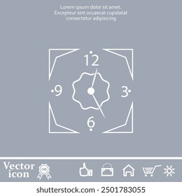 Vector icon of white color on a gray background