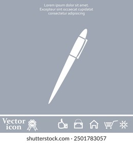 Icono de Vector de color blanco sobre un fondo gris