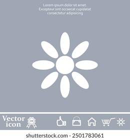 Icono de Vector de color blanco sobre un fondo gris