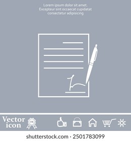 Vector icon of white color on a gray background