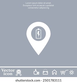 Vector icon of white color on a gray background