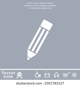 Vector icon of white color on a gray background