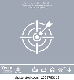 Vector icon of white color on a gray background