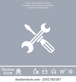 Icono de Vector de color blanco sobre un fondo gris