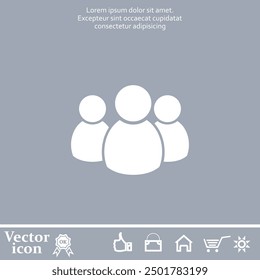 Icono de Vector de color blanco sobre un fondo gris