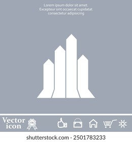 Vector icon of white color on a gray background